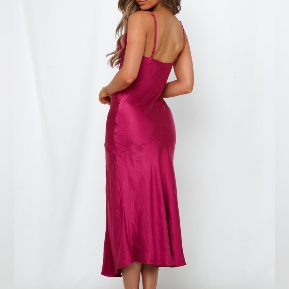 Hello Molly Asking For A Friend Fuchsia MIDI Dress - Picture 2 of 6